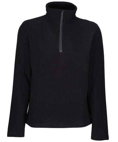 Sudadera de media cremallera reciclada Honestamente Fabricada | Negro