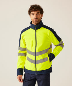 Softshell profesional de alta visibilidad | Amarillo/Marino
