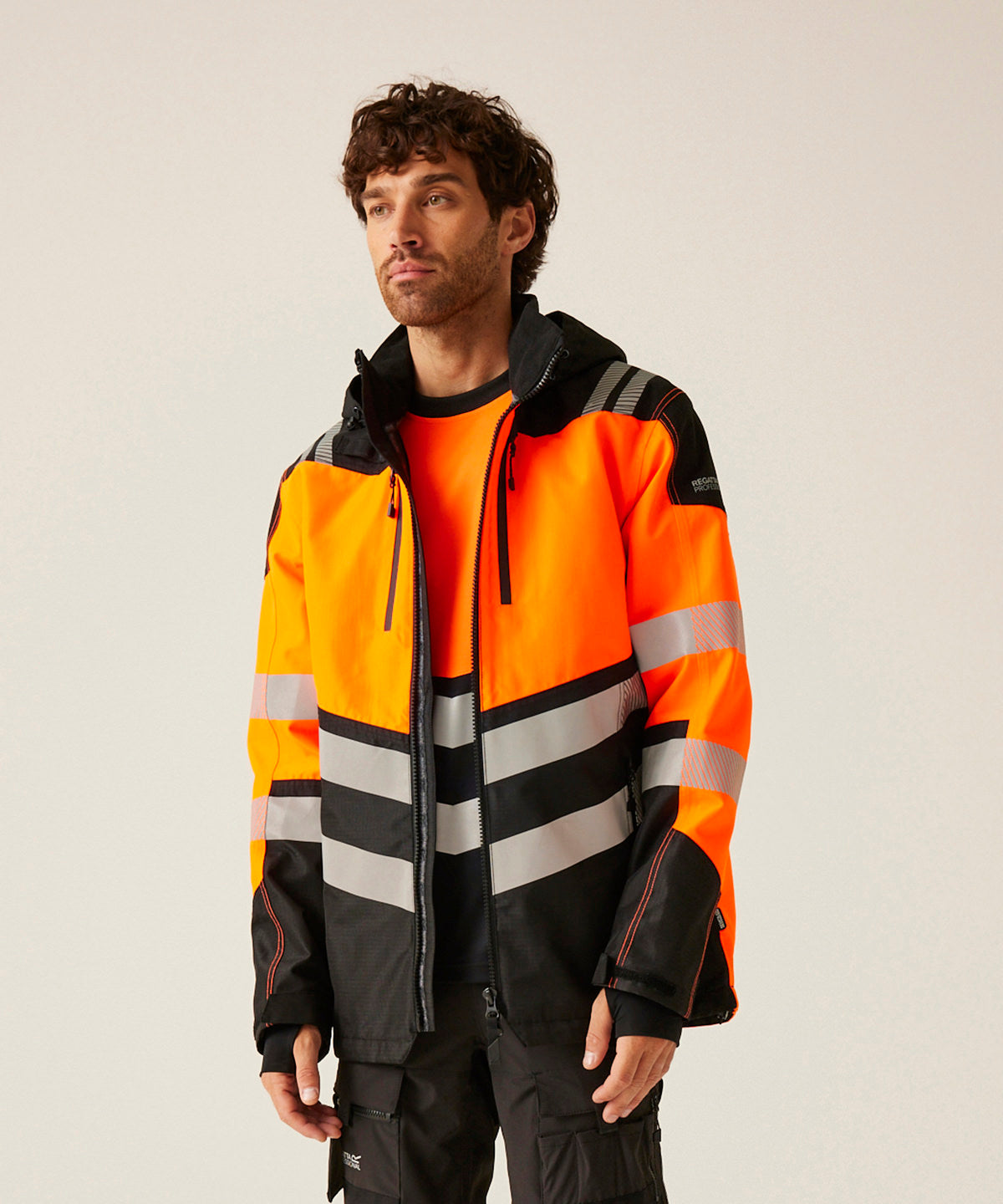 Chaqueta impermeable Hi-Vis X-Pro (Clase 2) | Negro/Amarillo