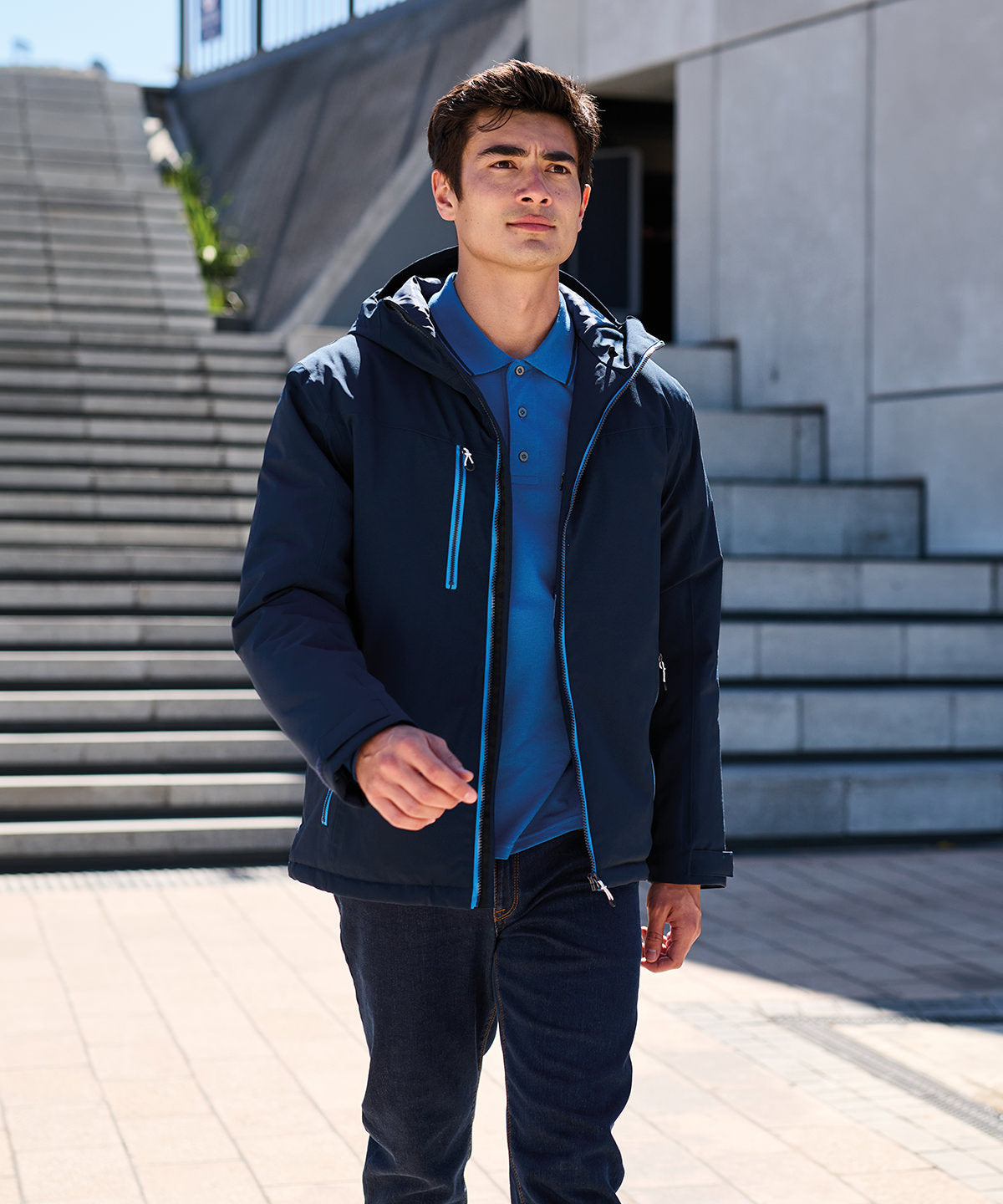 Chaqueta aislante impermeable Navigate | Negro/Gris Foca