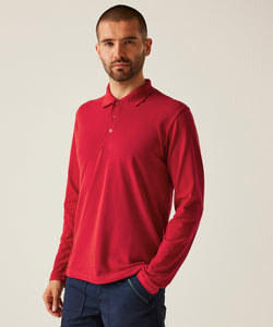 Polo de manga larga Pro 65/35 | Negro
