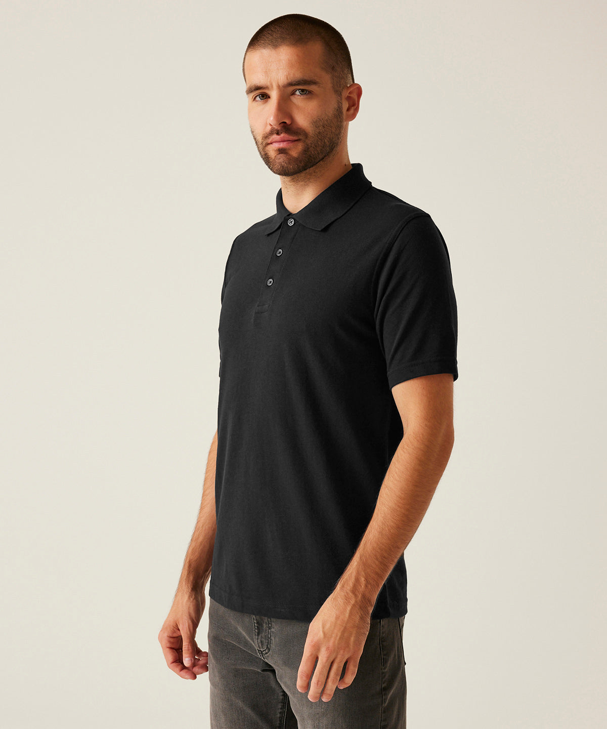 Polo de manga corta Pro 65/35 | Negro