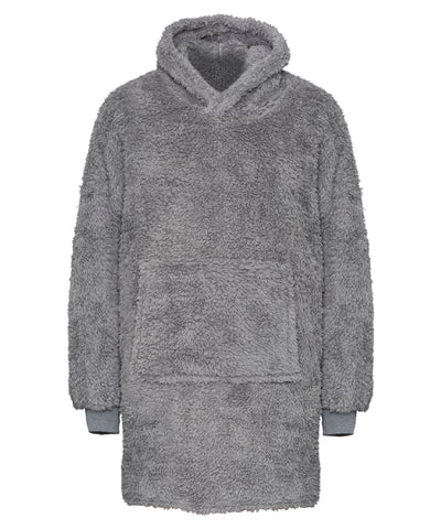 La sudadera de tela de peluche del oso de peluche con lazo | Gris