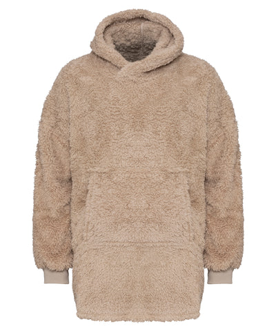 La sudadera de tela de peluche del oso de peluche con lazo | Natural