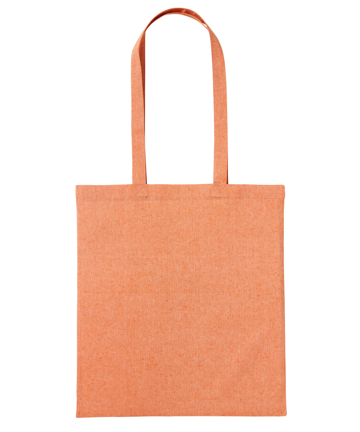 Shopper de algodn reciclado con asas largas | Naranja Jaspeado
