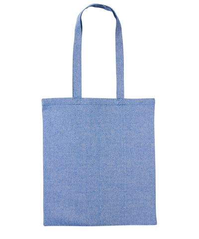 Shopper de algodn reciclado con asas largas | Gris Real