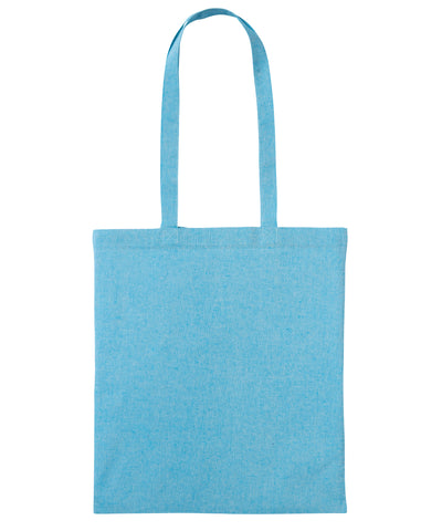 Shopper de algodn reciclado con asas largas | Gris Azul Claro