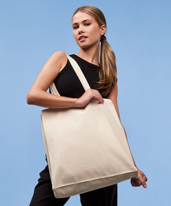 Shopper espacioso de lona premium reciclada | Negro
