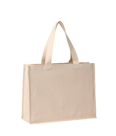 Shopper de pie de lona premium reciclada | Natural