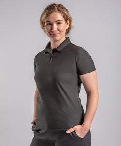 Polo de polister profesional para mujer | Negro