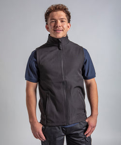 Chaleco softshell de 2 capas Pro | Negro Slido