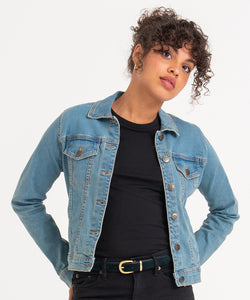 Cazadora vaquera Olivia para mujer | Negro