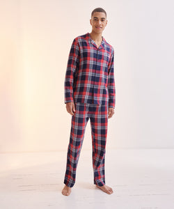 Conjunto de saln de hombre a cuadros | Cuadros Rojos/Marino