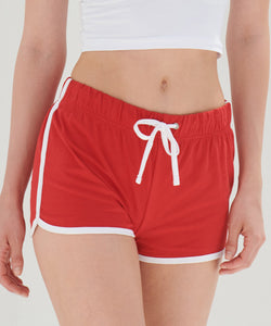 Pantalones cortos retro de mujer | Negro/Blanco