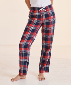 Pantalones de estar por casa de cuadros para mujer | Cuadros Blanco/Rosa