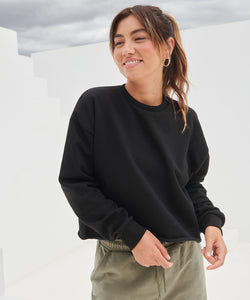 Sudadera corta de mujer Coolplus® | Negra Profunda