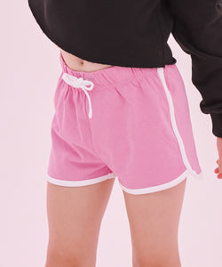 Pantalones cortos retro para nios | Negro/Blanco