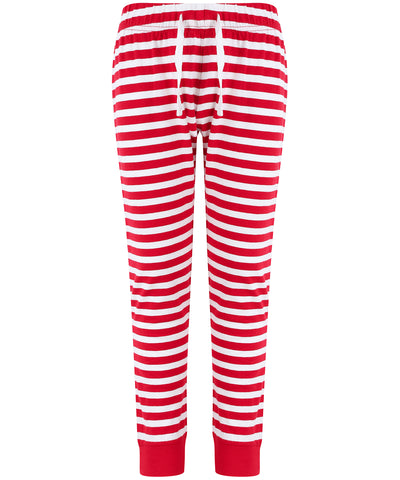 Pantalones de estar por casa para nios con puos | Rayas Rojas/Blancas