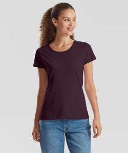 Camiseta premium de algodn ringspun Iconic 195 para mujer | Negro