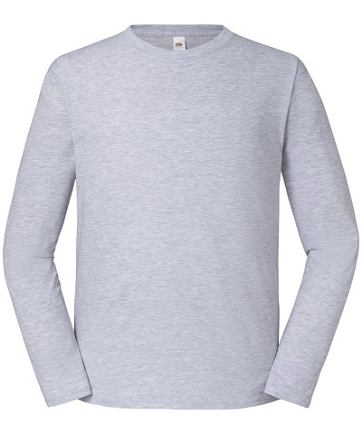 Camiseta de manga larga premium Iconic 195 ringspun | Gris Jaspeado Nuevo