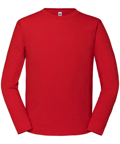 Camiseta de manga larga premium Iconic 195 ringspun | Rojo