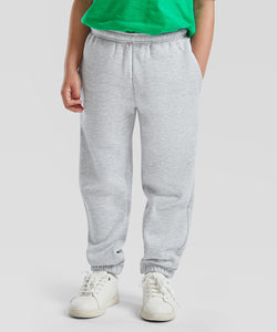 Pantalones de chndal premium para nios con puos elsticos | Negro