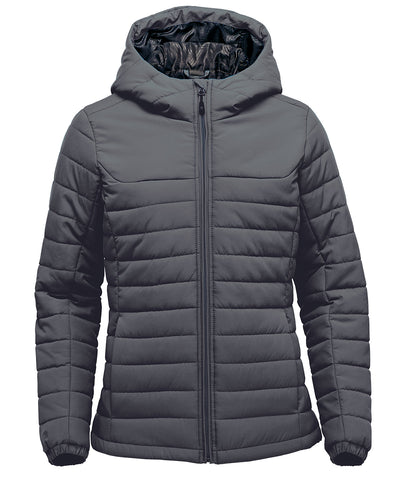 Chaqueta acolchada con capucha Nautilus para mujer | Gris Oscuro