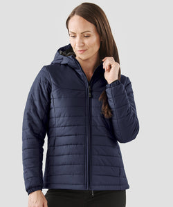 Chaqueta acolchada con capucha Nautilus para mujer | Negro