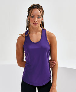 Chaleco de rendimiento con espalda de tiras para mujer TriDri® | Negro