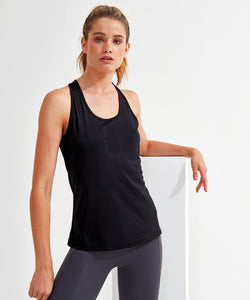 Camiseta sin mangas de yoga TriDri® para mujer | Negro