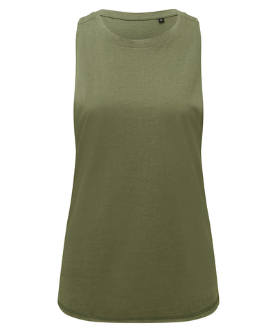 Camiseta sin mangas orgnica TriDri® para mujer | Verde Oliva
