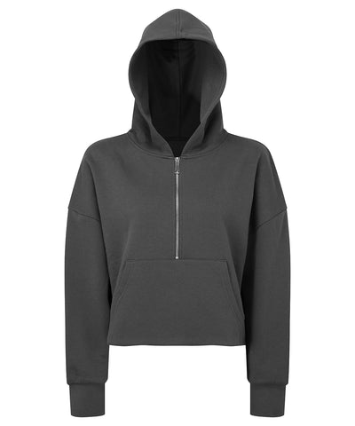 Sudadera con capucha de media cremallera para mujer TriDri® | Gris Oscuro