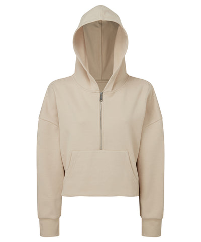 Sudadera con capucha de media cremallera para mujer TriDri® | Nude