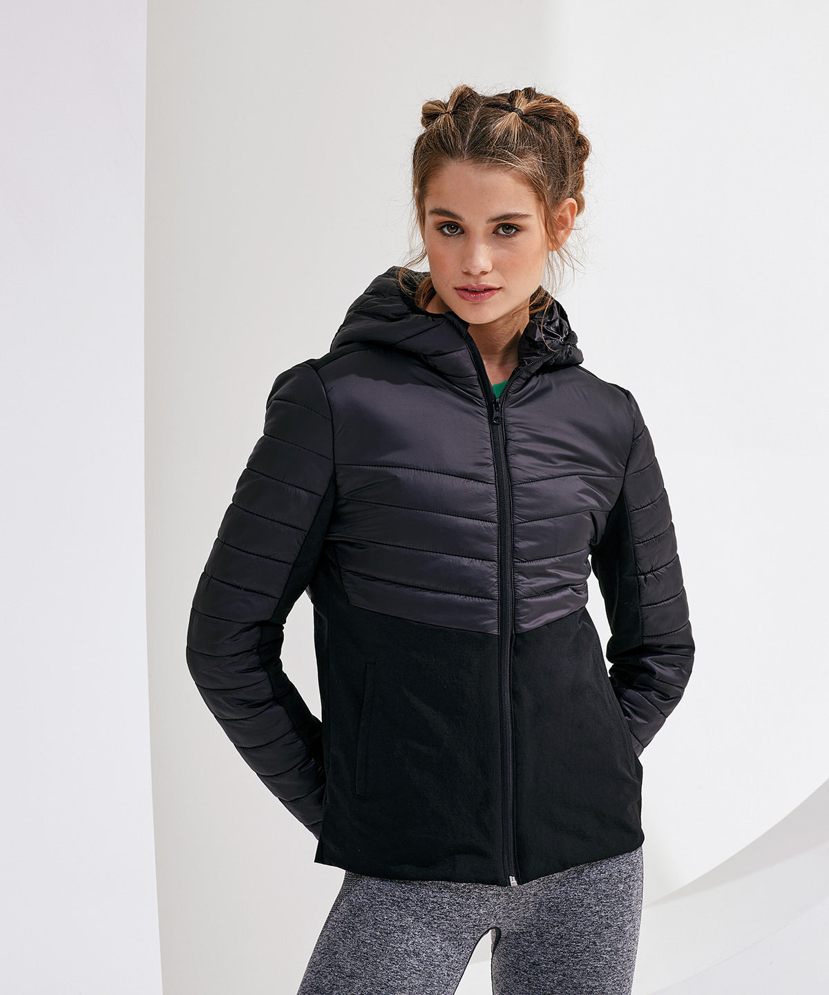 Chaqueta hbrida aislante para mujer TriDri® | Negro