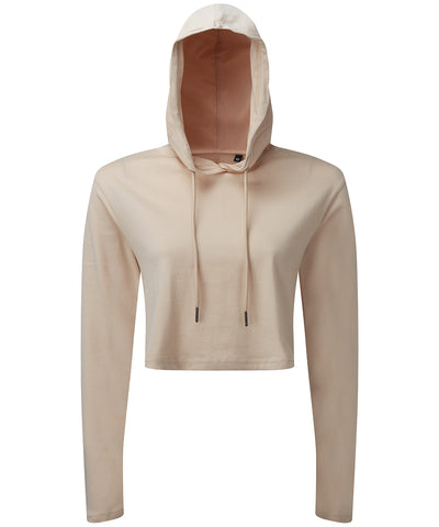 Camiseta de manga larga con capucha recortada para mujer TriDri® | Nude