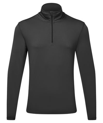 Sudadera con cremallera TriDri® de manga larga reciclada con forro cepillado | Antracita/Negro
