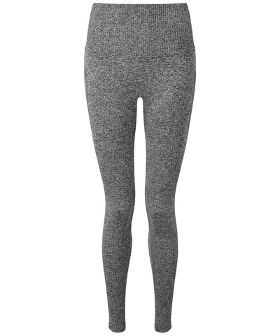 Mallas deportivas de mujer TriDri® ribeteadas sin costuras con ajuste 3D para varios deportes | Melange Negro