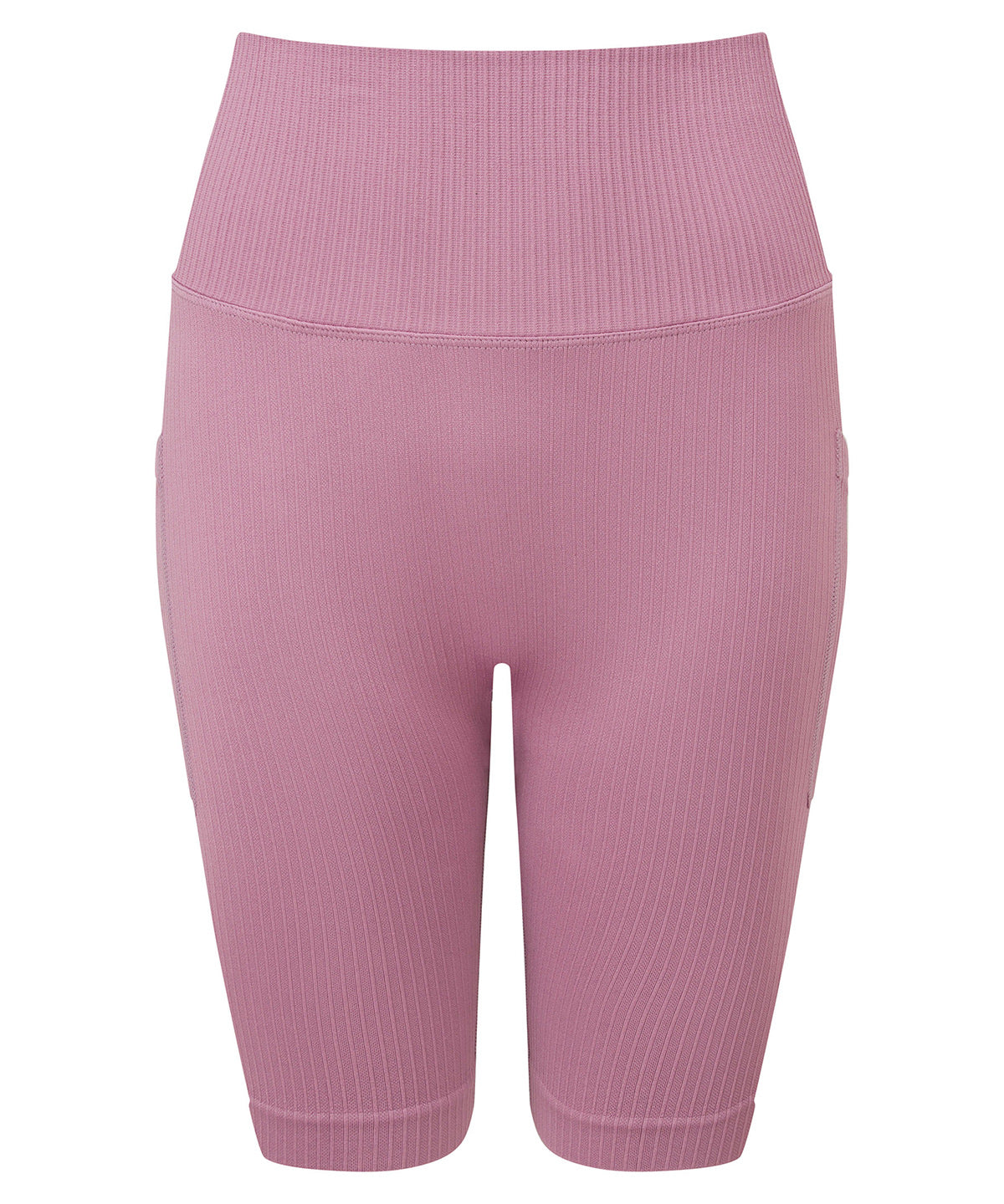 Pantalones cortos de ciclismo para mujer TriDri® ribeteados sin costuras con ajuste 3D | Malva
