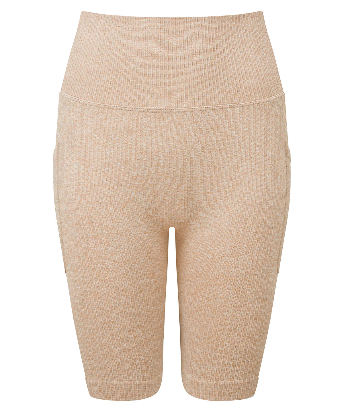 Pantalones cortos de ciclismo para mujer TriDri® ribeteados sin costuras con ajuste 3D | Melange Nude