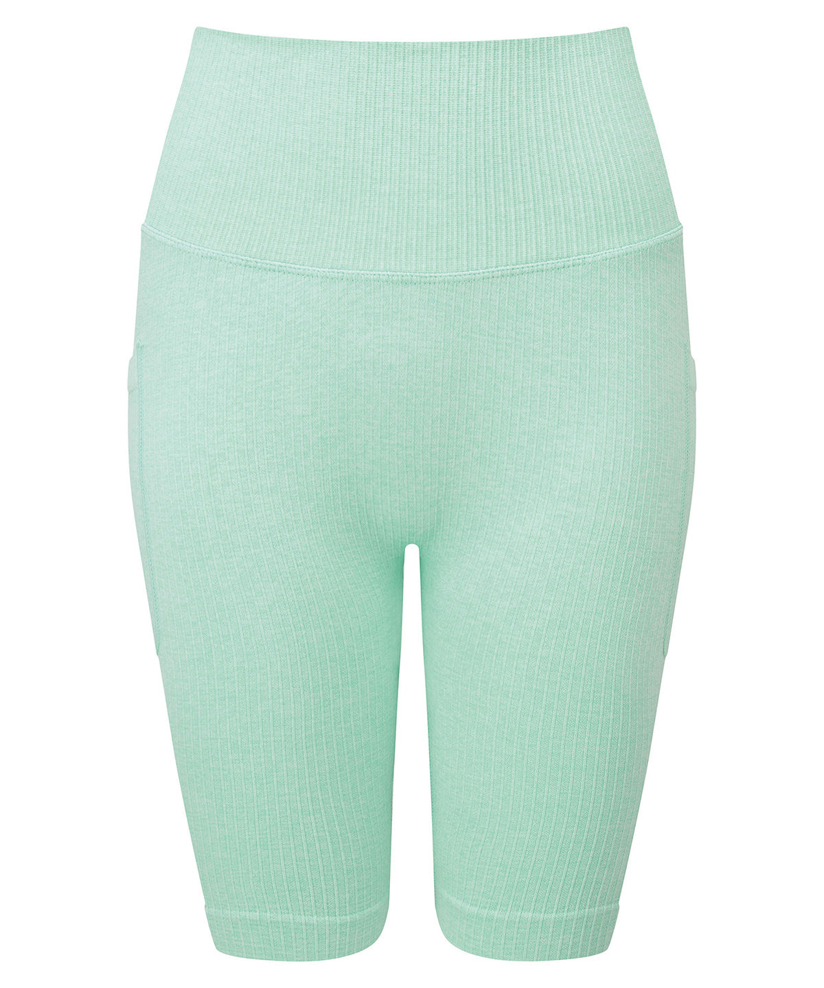 Pantalones cortos de ciclismo para mujer TriDri® ribeteados sin costuras con ajuste 3D | Mezcla De Menta