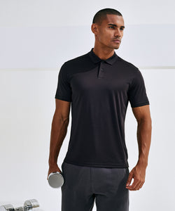 Polo texturizado reciclado Cationic TriDri® | Negro