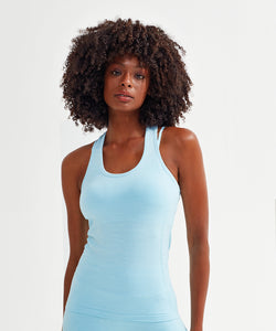 Chaleco deportivo elstico sin costuras TriDri® para mujer con ajuste 3D reciclado | Negro