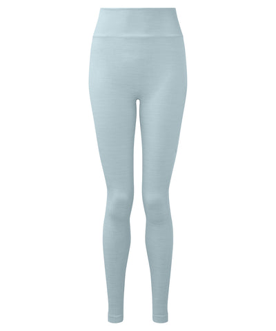 Mallas de deporte flexibles para mltiples deportes con ajuste 3D sin costuras recicladas TriDri® para mujer | Melange Azul Cielo