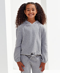 Sudadera corta extragrande reciclada para nios TriDri® | Negro