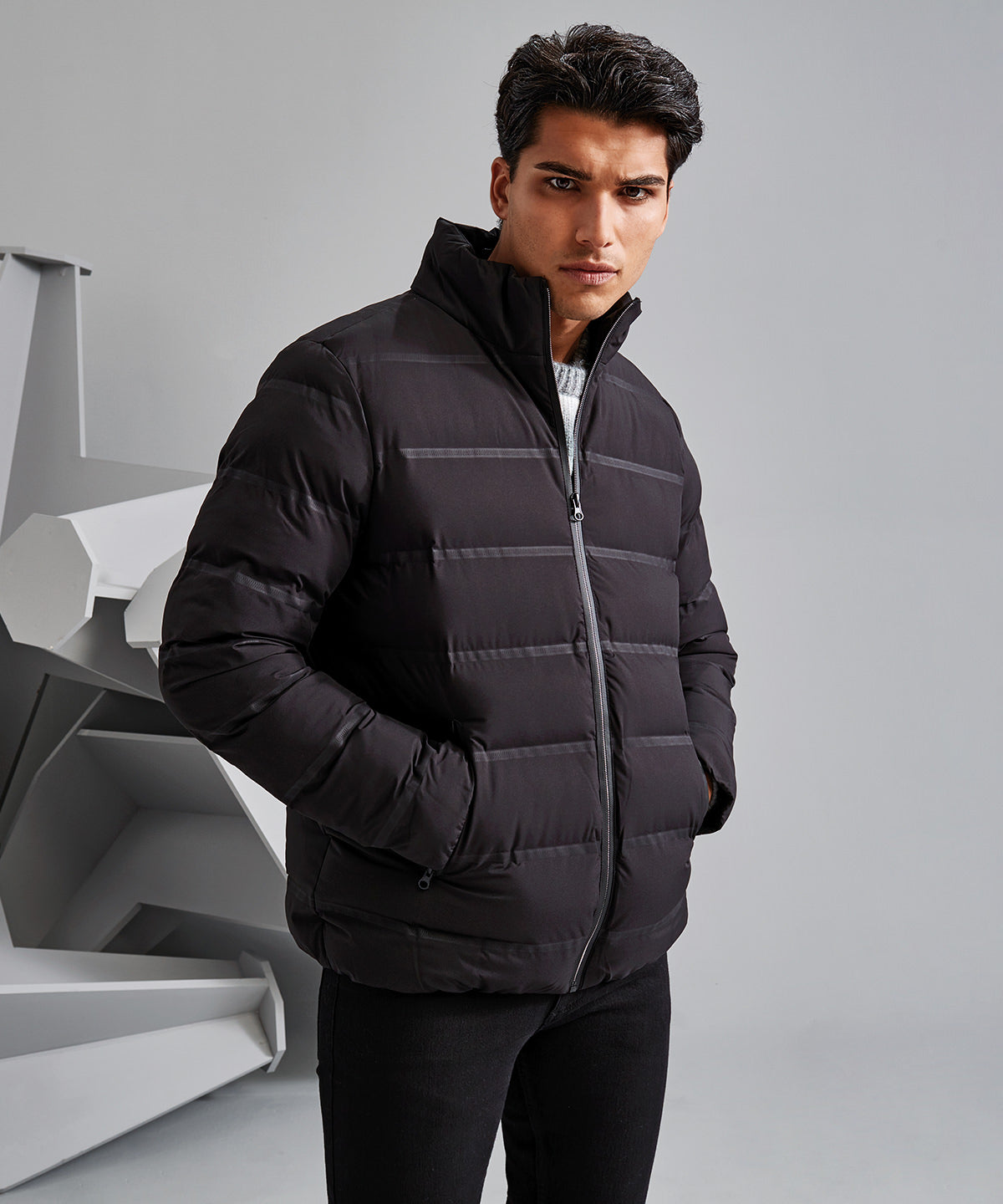 Chaqueta acolchada soldada | Negro