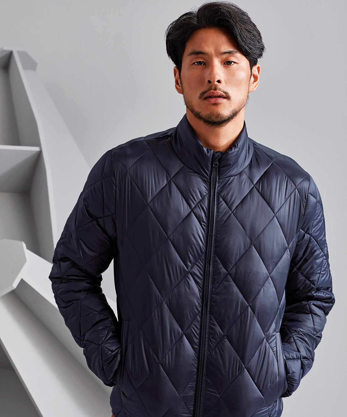 Chaqueta acolchada Diamond pane | Negro