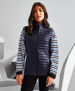 Chaleco acolchado fineline para mujer de la tribu | Negro