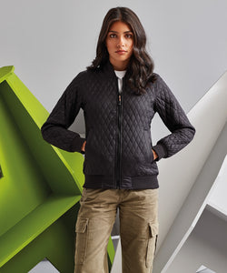 Chaquetn acolchado de vuelo para mujer | Negro