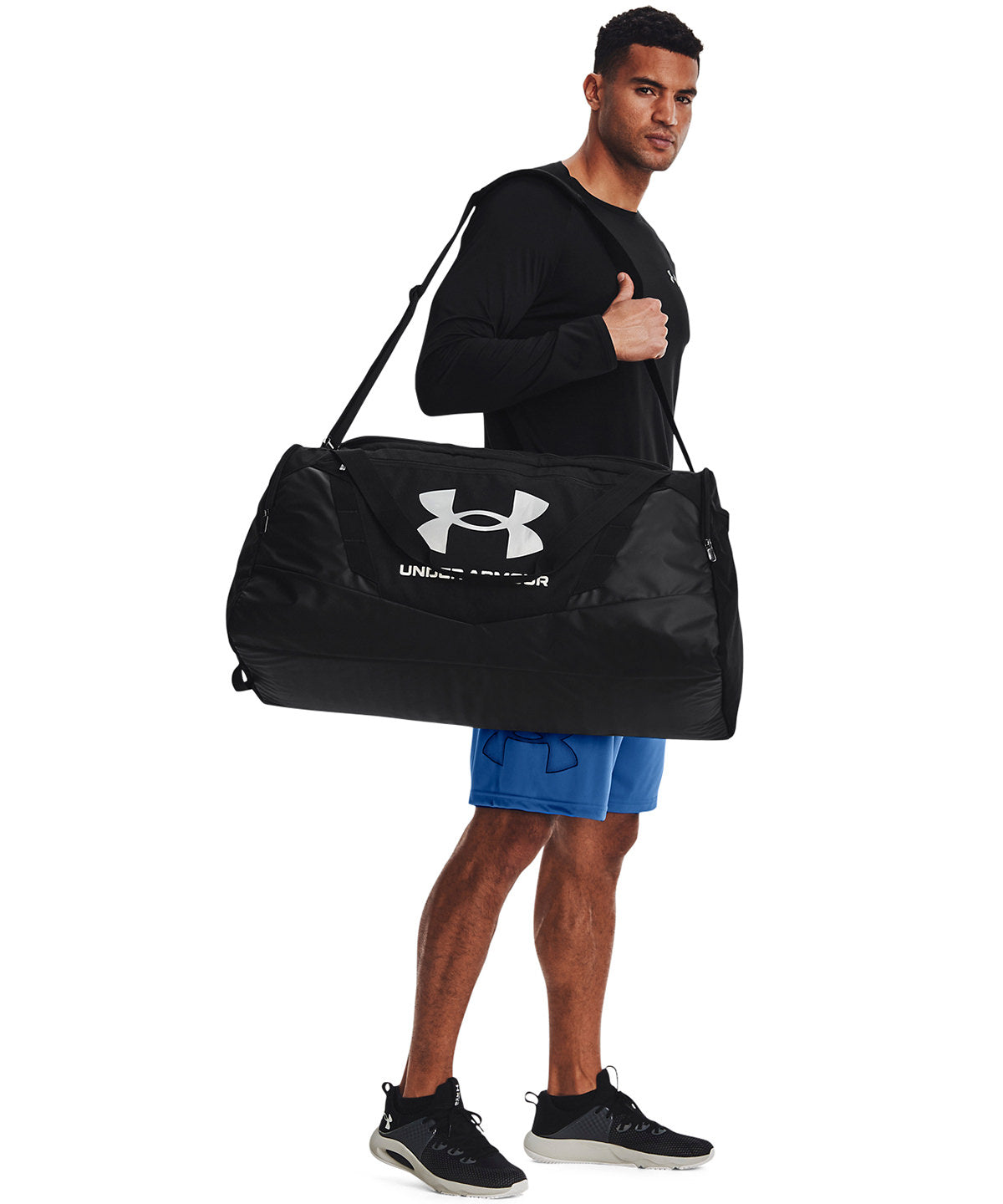 Bolso grande UA Undeniable 50 | Negro/Negro/Plata Metlica