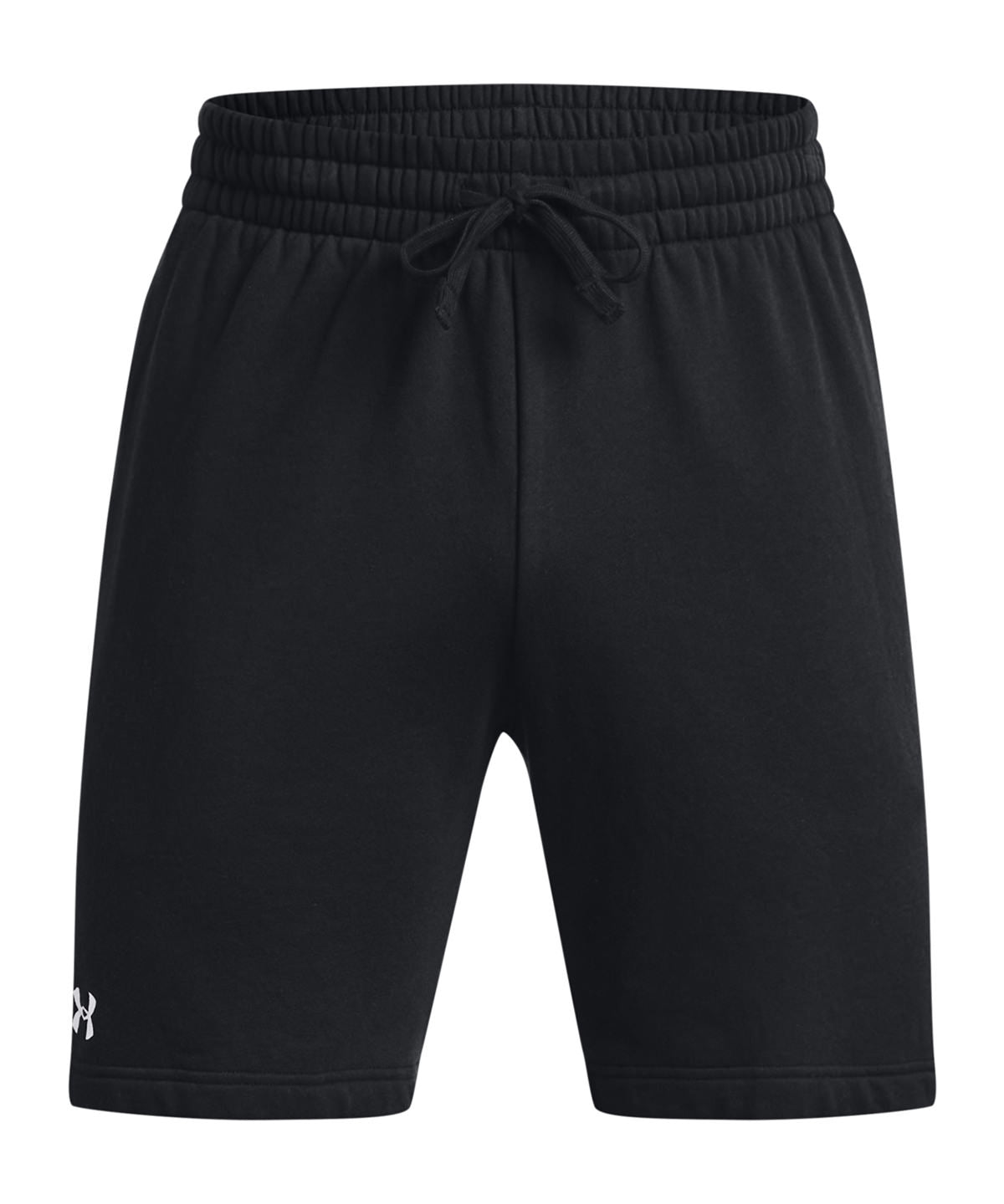 Pantalones cortos de fleece UA Rival | Negro/Blanco